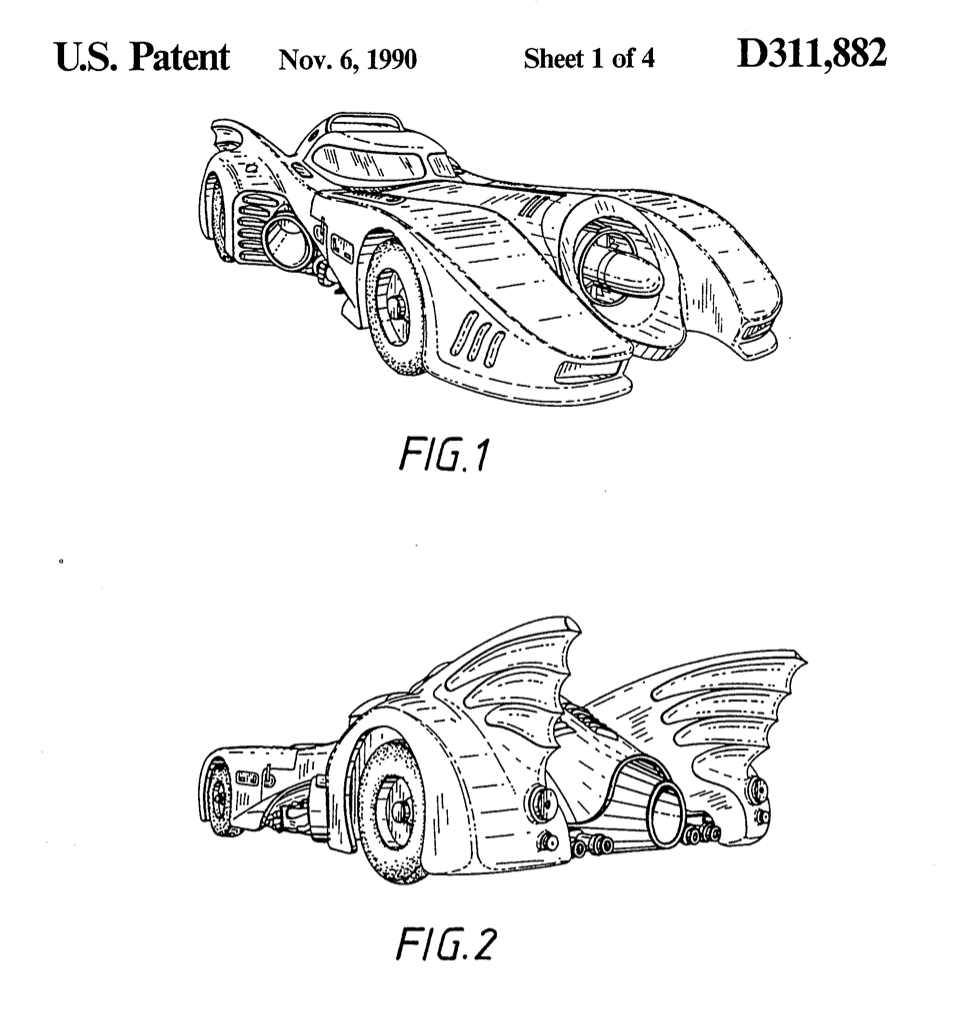 Patent D311882 Bat Mobile - Intellectual Property related costs 