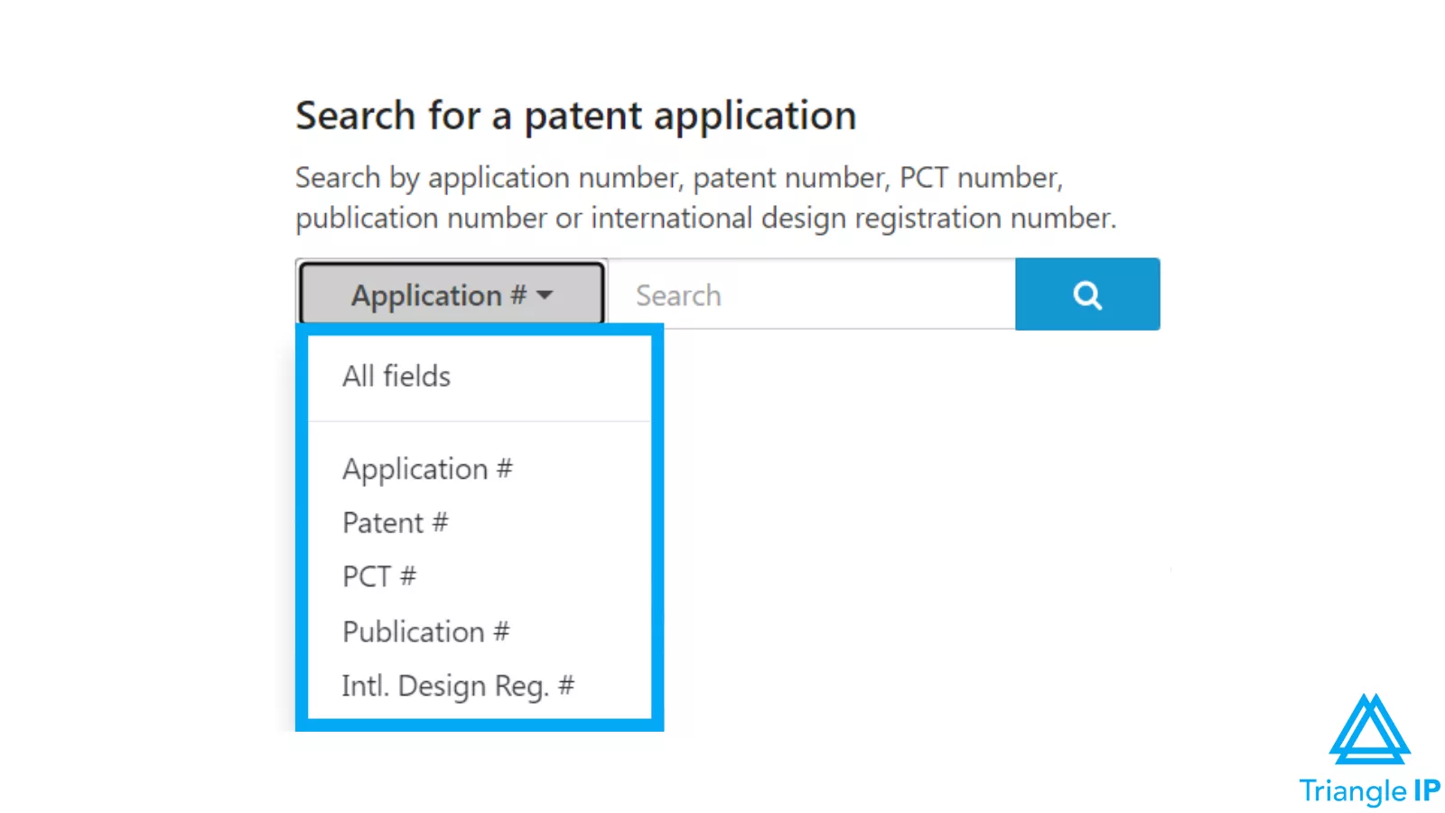 Checking status of patent application at USPTO Triangle IP