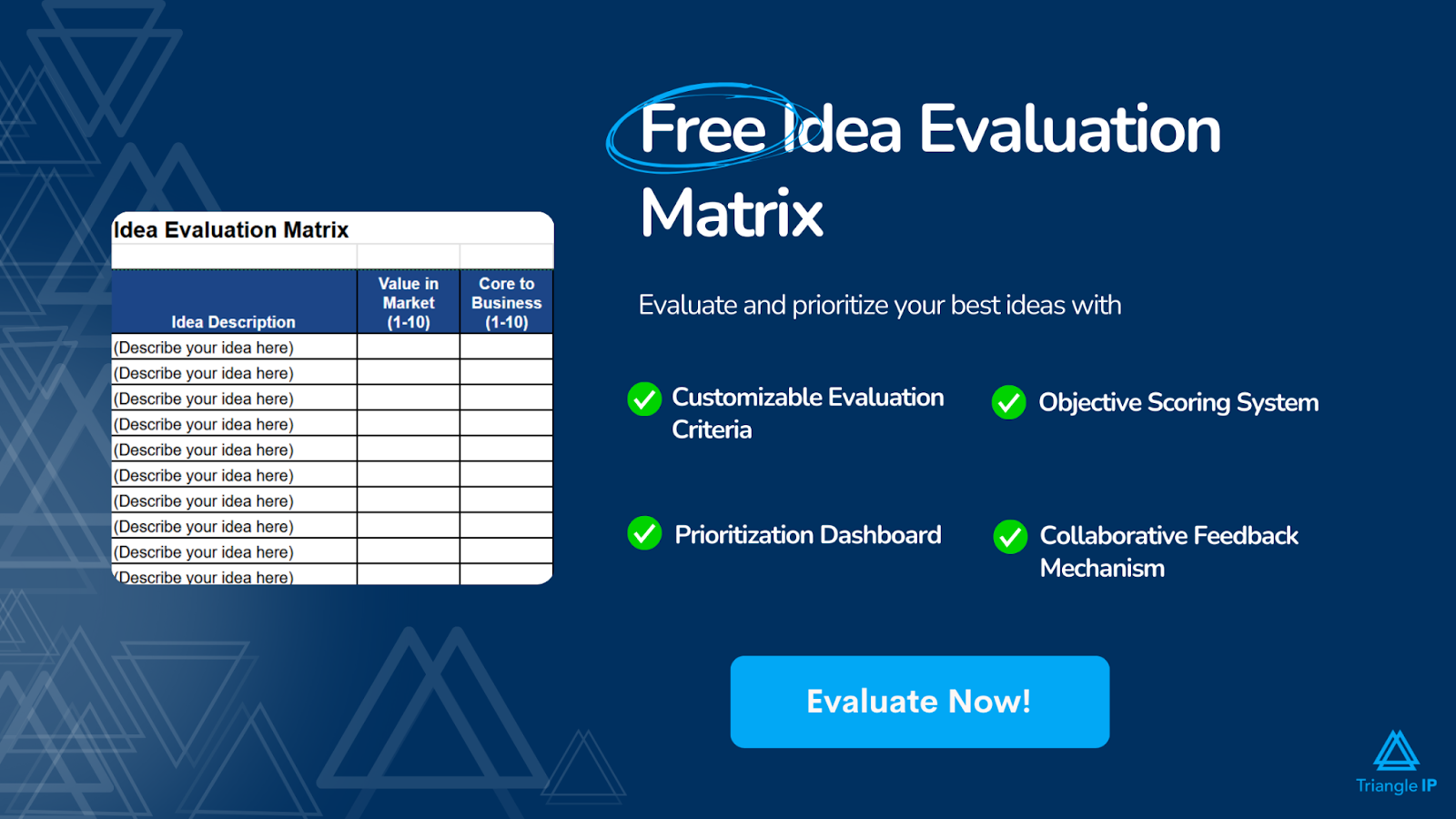 Idea Evaluation Matrix: Idea Management Software