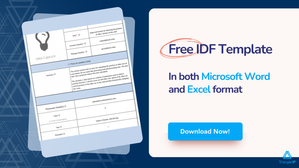Best IP Portfolio Management Software- IDF template