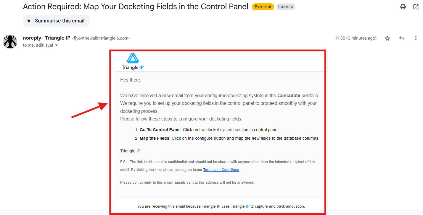 Automated email with how to sync instruction