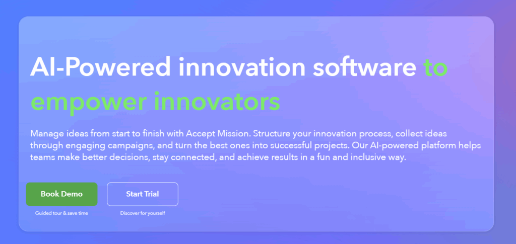 Accept Mission- Homepage