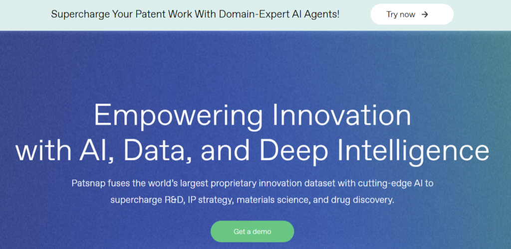 Patsnap- Best Patent Analytics software