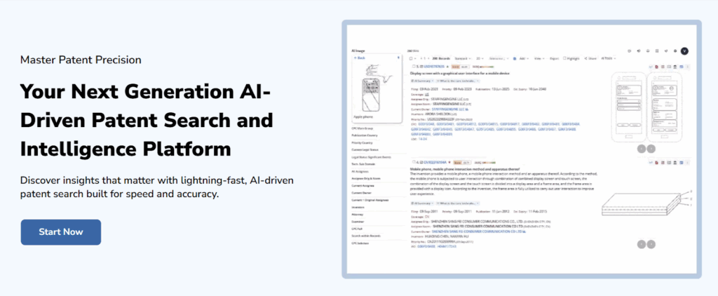 PatSeer-Patent prosecution software- homepage
