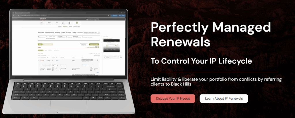 BlackHills AI-Patent prosecution software- homepage