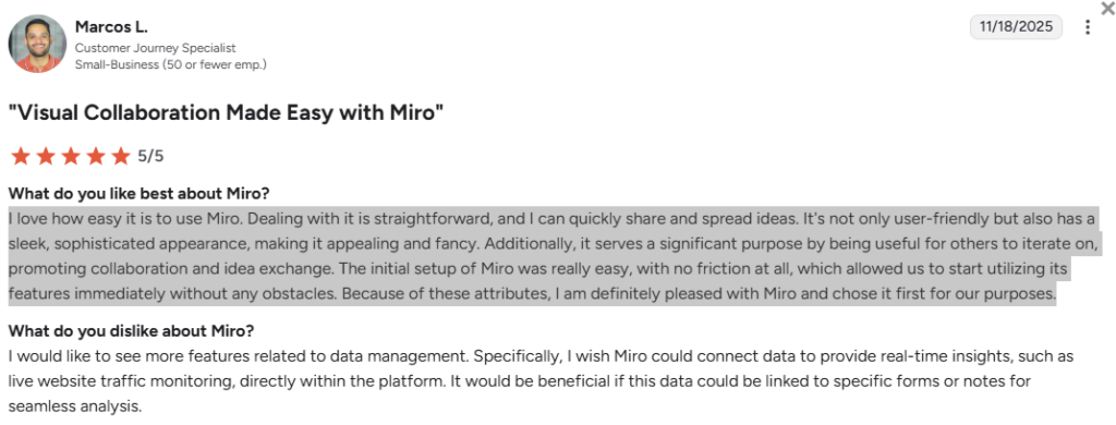 Miro- user review