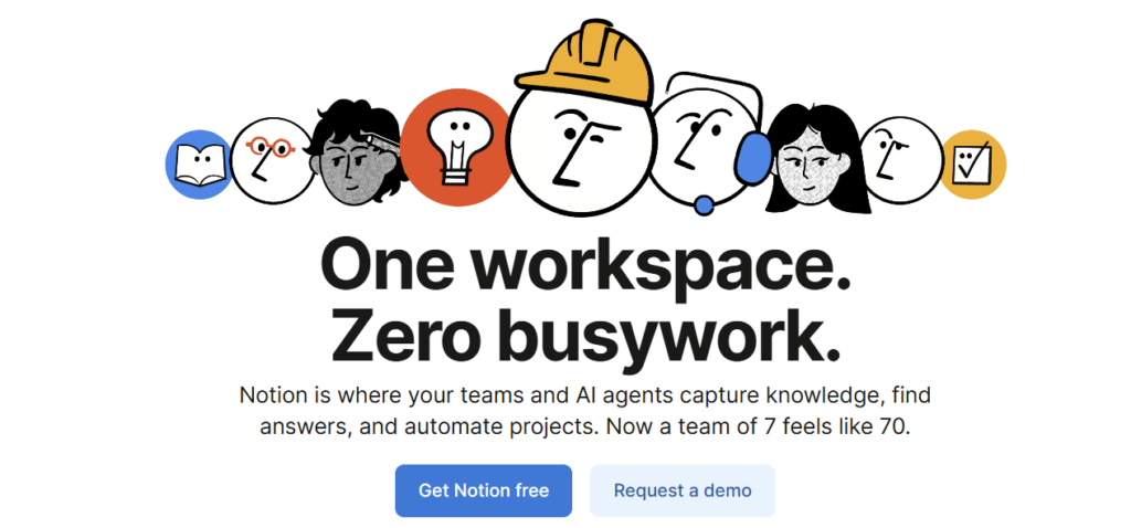 Notion homepage-idea organization software