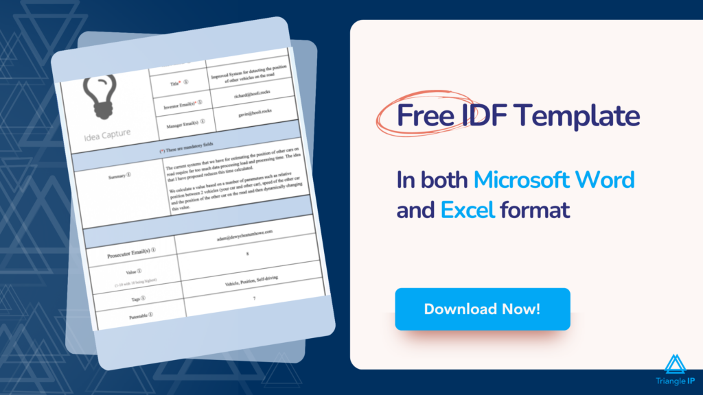 Free idea disclosure form (IDF) template for idea organization software