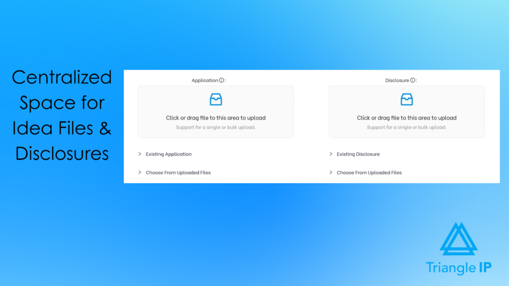 Centralized file and disclosure management in idea & innovation management software
