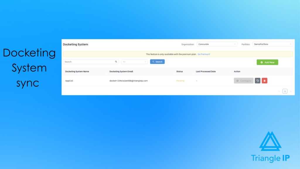 Patent portfolio software syncing with docketing systems to keep patent data up to date