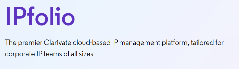 MaxVal Symphony Alternative: IPfolio by Clarivate