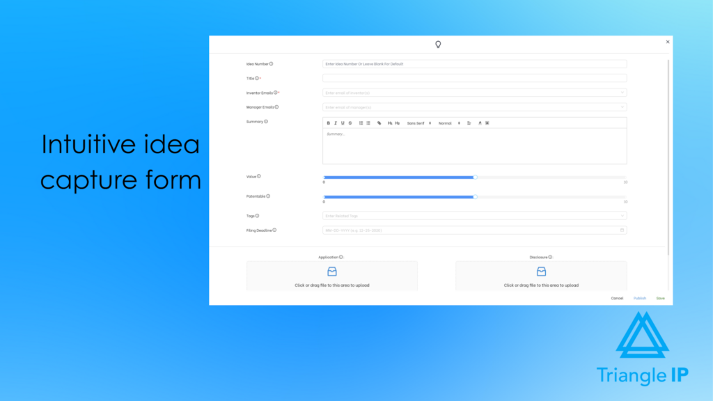MaxVal Symphony Alternative: The TIP Tool™'s idea capture form