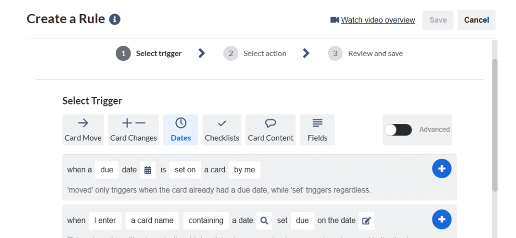 Creating a rule based automation workflow in Trello